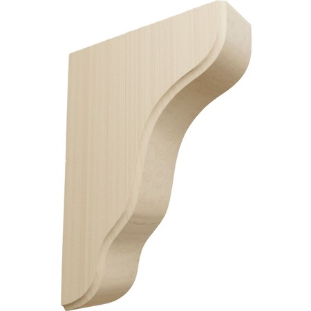 Ekena Millwork 1 3/4"W x 5 1/4"D x 7 1/2"H Plymouth Wood Bracket, Rubberwood BKTW02X05X08PLRW